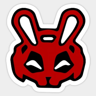 Bunny Red-black Sticker